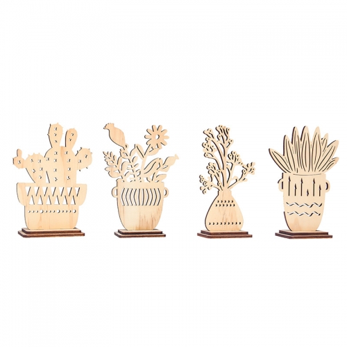 Wooden plants decoration