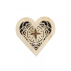 Wooden heart design gift box