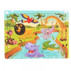 Wooden cartoon puzzle for kids