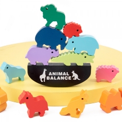 Animals balances stone wooden children toys