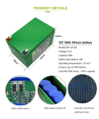 Lithium battery replace lead acid series - 12V18Ah