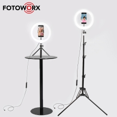 10 inch/26cm RGB Ring Light with Phone Holder USB Powered