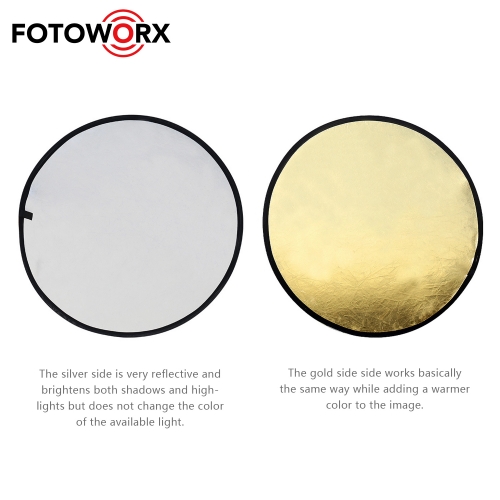 2 in 1 Collapsible Light Reflector for Studio Photography Lighting