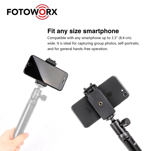 Universal Smartphone Clamp with hot shoe mount