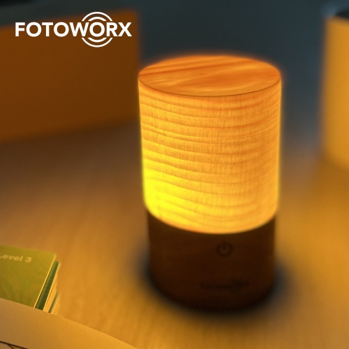 Genuine Wood Night Light Touch Sensor LED Bedside Lamp