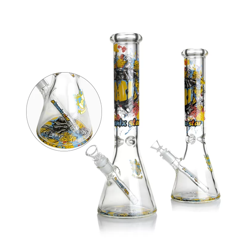 PHOENIX STAR 14 Inches 7mm Thick Beaker Bong Decals