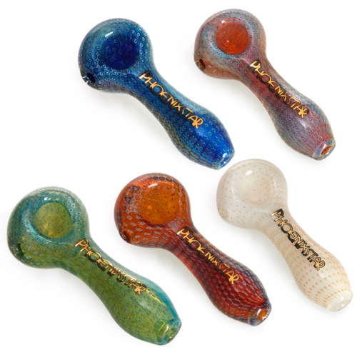 Phoenix Star Bubble Trap Hand Pipe With Silver Fumed 4 Inches