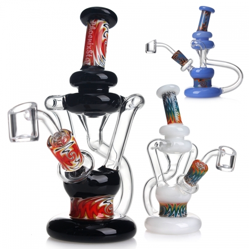 Phoenix Star Recycler Dab Rig With American Northstar Glass Rod 7.5 Inches