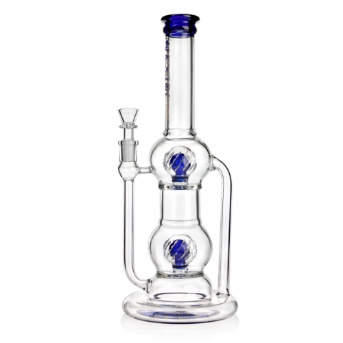 Phoenixstar Glass Water Bong With Double Ball Percs 13 Inch