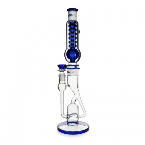 16.5" Freezable Glycerin Glass Straight Bong with Inline Diffuser Perc