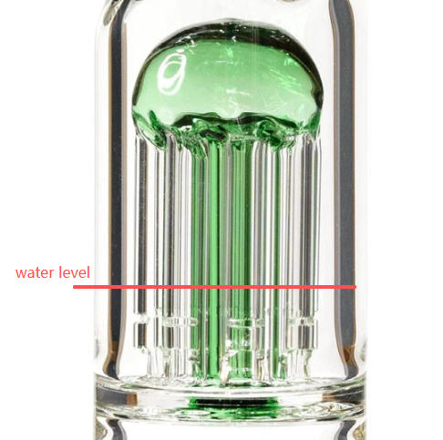 tree perc bong water line