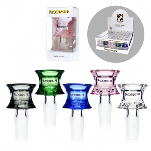 14mm Glass Bowl Piece with 7-hole Screen 14mm Glass Bowl Piece with 7-hole Screen