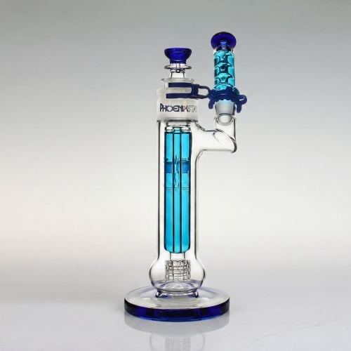 11" Freezable Glycerin Detachable Glass Bubbler with Matrix Perc