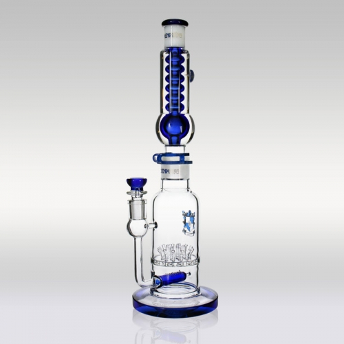 17" Dual Perc Straight Bong with Freezable Glycerin