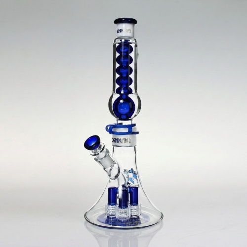 Modular Design Freezable Glycerin Beaker Bong with 4 Showerhead Percs