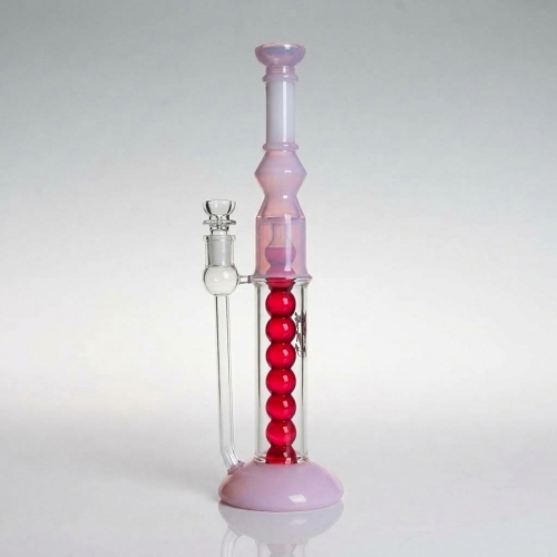 Phoenix Star Colorful Glycerin Bong with A Row of Freezable Balls 15 Inches