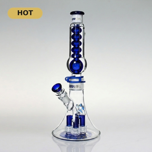 Modular Design Freezable Glycerin Beaker Bong with 4 Showerhead Percs