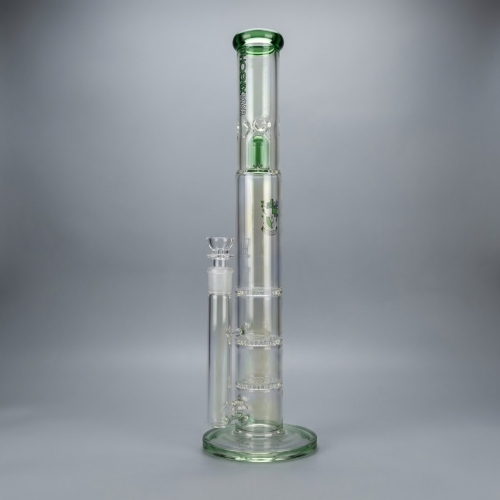 17.5" Triple Perc Straight Tube Bong with Ice Catcher