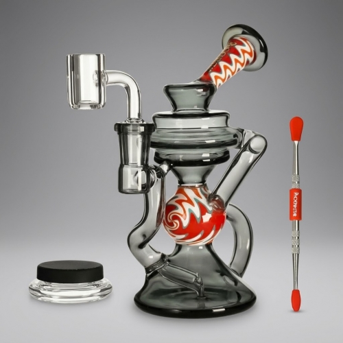 Portable Recycler Rig Dab Travel Kit with Carry Case