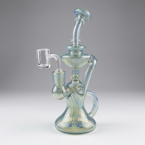 8-inch Recycler Dab Rig with Quartz Banger