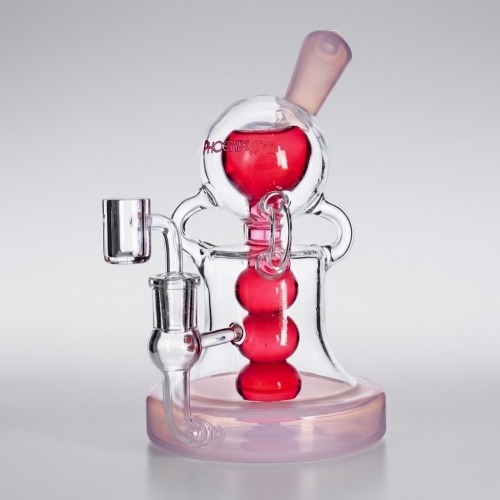 8" Freezable Glycerin Recycler Rig with Quartz Banger