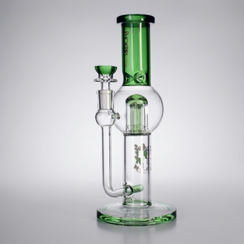 10.5-Inch Double Perc Mini Bong with Ice Catcher