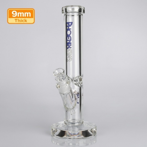 Phoenix 9mm Thick Glass Straight Tube Bong 12 Inch