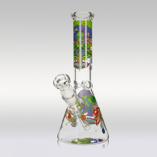 10" Portable Decal Bong with Ice Catcher