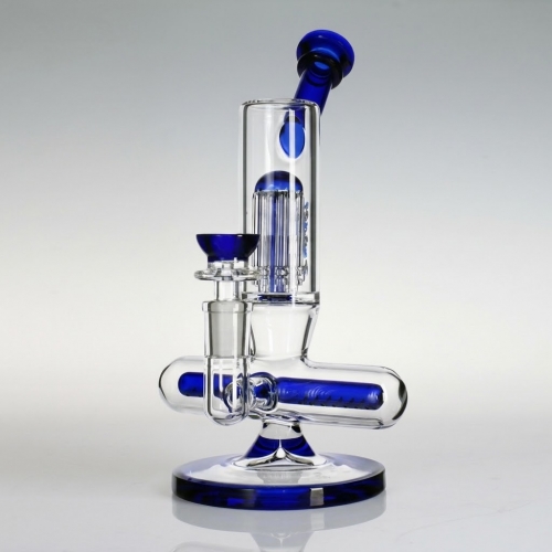 8" Double Perc Mini Bong Bubbler