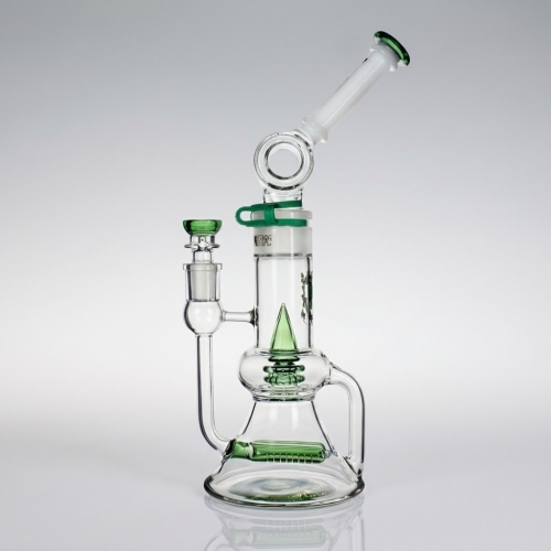 12.5-inch Water Bubbler Pipe with Showerhead & Dual Inline Percolator