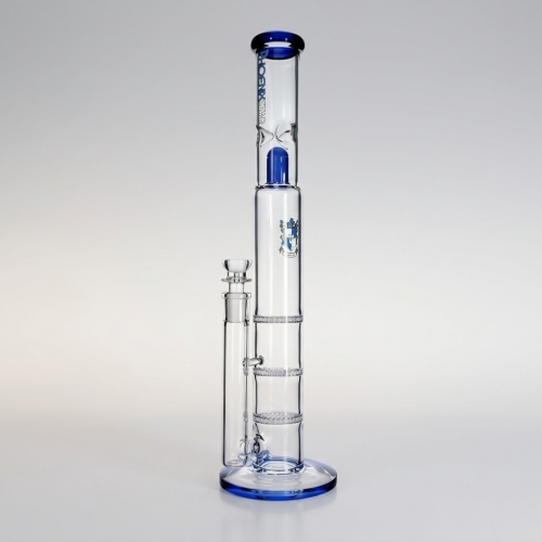 17.5" Triple Perc Straight Tube Bong with Ice Catcher