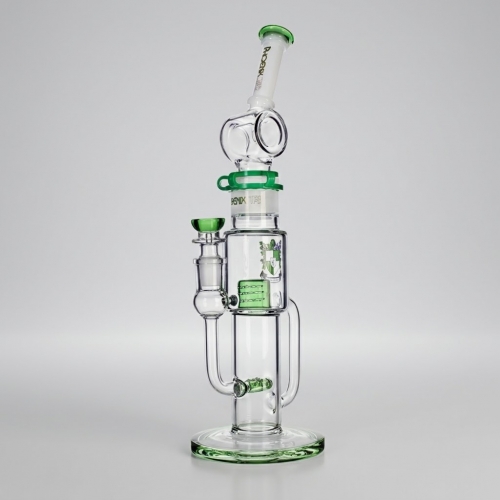 15" Double Perc Modular Recycler Bong