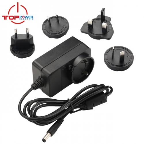 15V 1.0A interchageable Plug Power Adapter