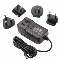 Interchangeable plug 6V 4A AC Adapter