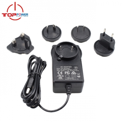 Interchangeable plug 15V 2A AC Adapter