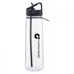 30oz Translucent Sport Bottle with Straw