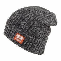 Logo Patched Acrylic Cuff Beanies