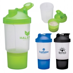 3-Sections Colorful Shaker Bottles