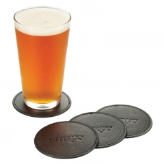 Customized Leather PU Round Coasters