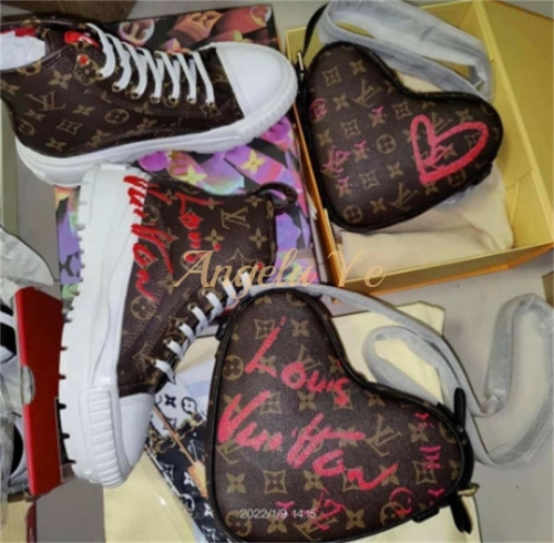 1 set Top Quality Fashion bag & Shoes With Box Free Shipping #7233