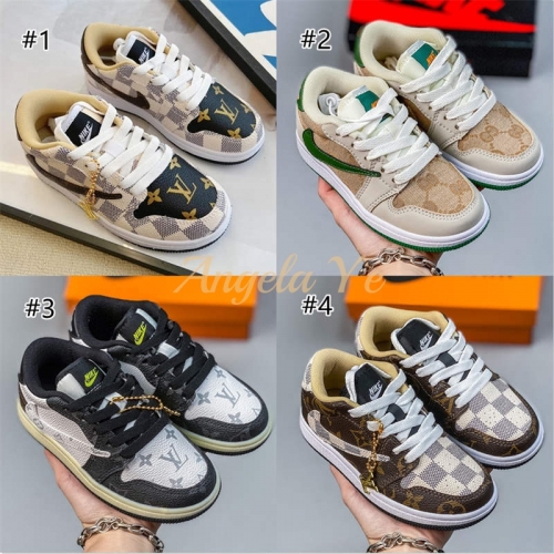 1 Pair fashion kids sport shoes size:9C-3Y with box free shipping AJ-1 #12332