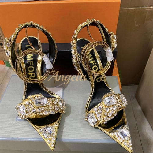 Top quality fashion high-heel sandals size:5-11 with Box free shipping TOM #13654