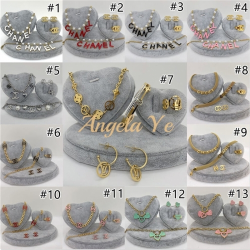 Wholesale Necklace & Bracelet & Earring & Ring set #19328