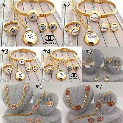 Wholesale fashion Necklace & Bracelet & Ring & Earring set #20162