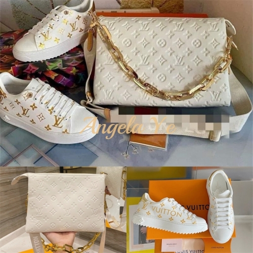 1 set fashion casual shoes & shoulder bag free shipping LOV #23393