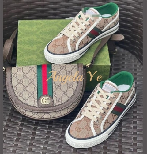 1 set fashion casual shoes & shoudler bag free shipping GUI #20556
