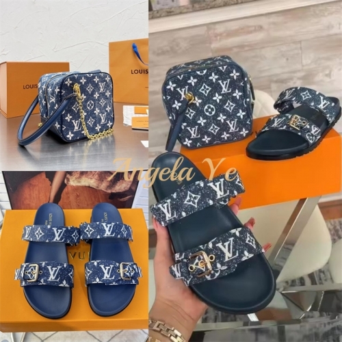1 set fashion slipper & handle bag free shipping LOV #23495
