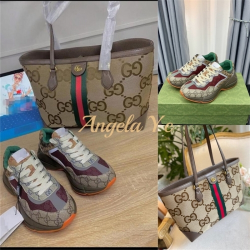 1 set fashion casual shoes & Tote bag free shipping GUI #23619