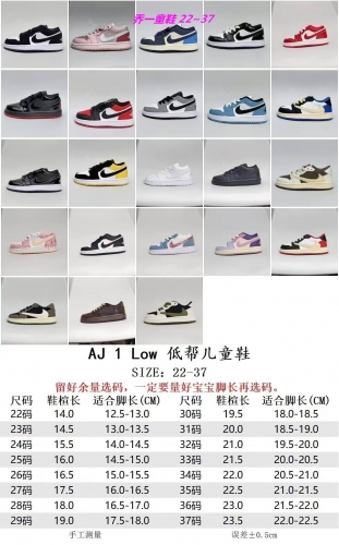 Jordan 1 Low Top Kids Shoes 6021 Child