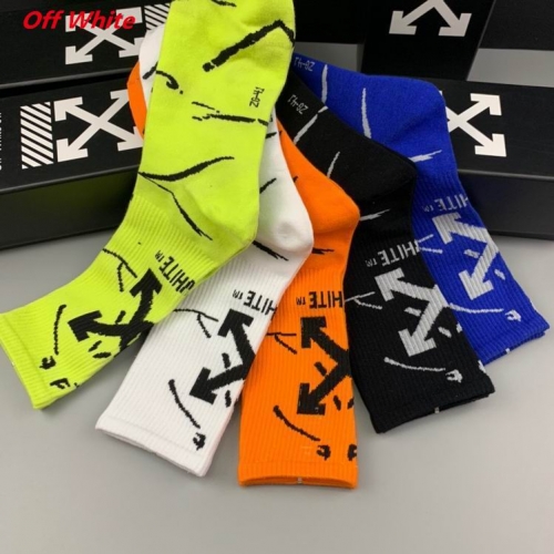O.f.f.-W.h.i.t.e. Socks 1163 Men/Women
